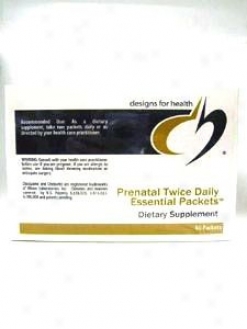 Designs For Health Prenatal Twic3 Daily Essential Packets 60 Packets