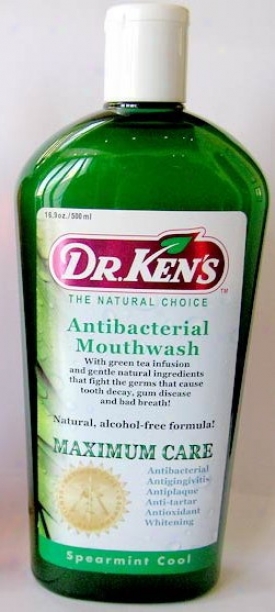 Dr. Ken's Antibacterial Mouthwash Spearmint - 16 Oz.