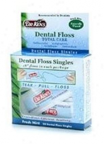 Dr. Ken's Dental Gliding Floss Singles Fresh Mint 30pkts