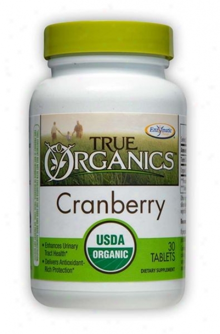 Enzymatic's True Organic's Cranberry 30tabs