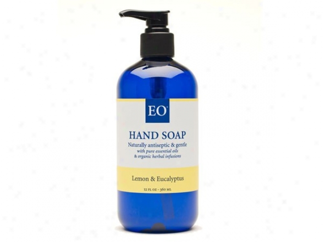 Eo's Liquid Hand Soap Lemon & Eucalyptus Stimulating & Refreshlng 12oz