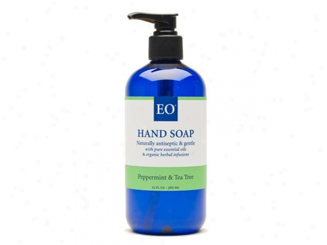 Eo's  Liquid Hand Soap Peppermint & Tea Tree Invigrtng & Revtlizng 12oz
