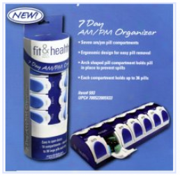 Fit & Fresh's Pill Organizer Am/pm 7 Day
