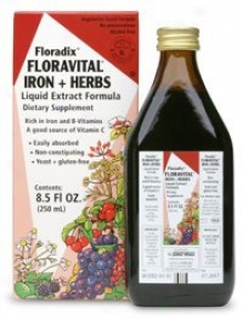 Flora's Floravital Iron + Herbs Yeast Free 8.5oz