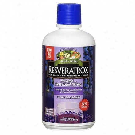 Garden Greens Resveratrox Red Grape Skin Antioxidant Liquid 32 Fl.oz