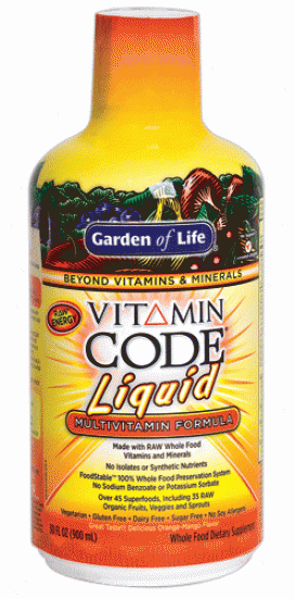 Garden Of Life's Vitamin Code Liquid Multiviatmin Forula Orange-mango 30 Fl Oz