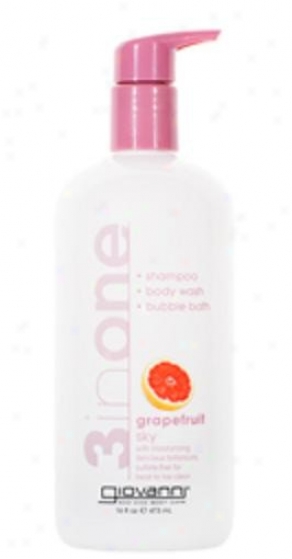 Giovanni's 3-in-one Giovanni's 3-in-one Shampoo, Body Wash & Bubble Bath Grapefruit Sky 16 Oz