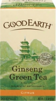 Good Earth's Tea Ginseng Green Citrus 20bags