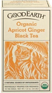 Good Earth's Tea Orgaanc Apricot Ginger Black 18bags