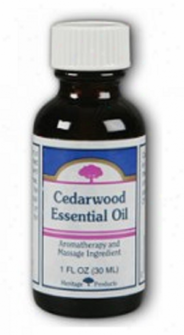 Heritage Products Cedarwood Oil Essential Oil 1oz