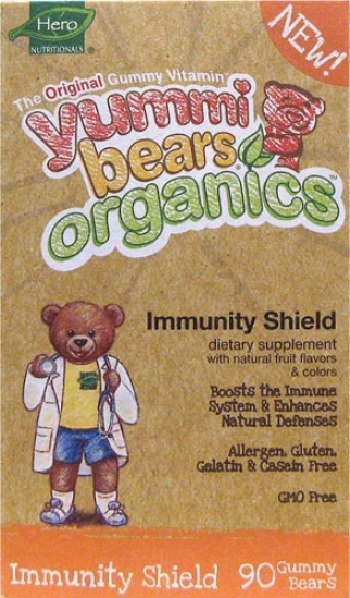 Hero Nutritionals Yummi Bears Organics Immunity Shield 90gummy Bears