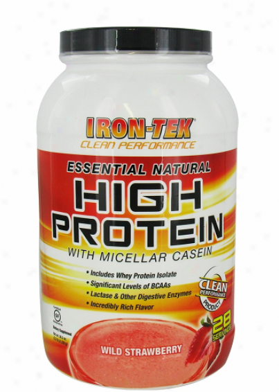 Irontek's Essential Natural High Protein Wild Strawberry 2.2lb