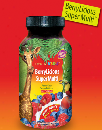 Irwin Natturals Berrylicious Super Multi Fruoty Soft Chews 30tabs