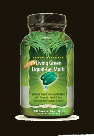 Irwin Naturals Men's Living Gren Liquid-gel Multi 90sgels