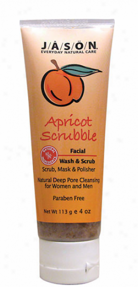 Jason's Face Sfrub & Wash Apricot Scrubble 4oz