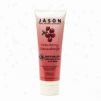 Jason's Hand & Body Lotion Cranberry 8 Oz
