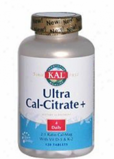 Kal's Ultra Cal-citrate+ W/k2 1000mg/45mcg 120tabs