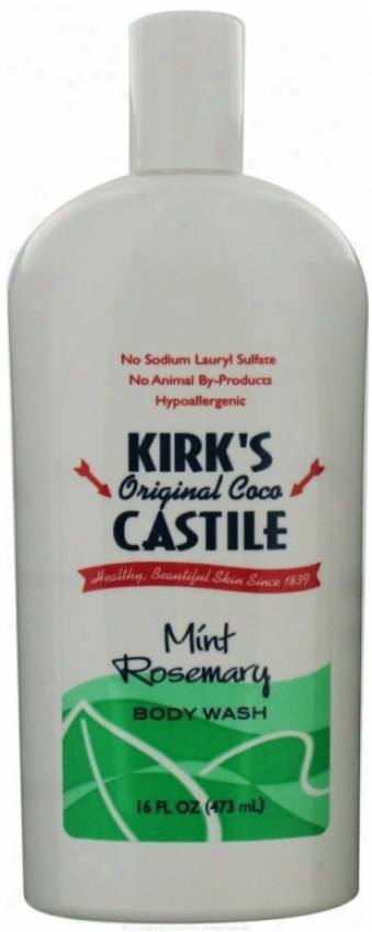 Kirk's Natural's Body Wash Castile Mint 16oz