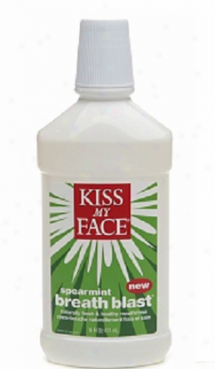 Kiss My Face's Breath Blast Mouthrinse Spearmint 16oz