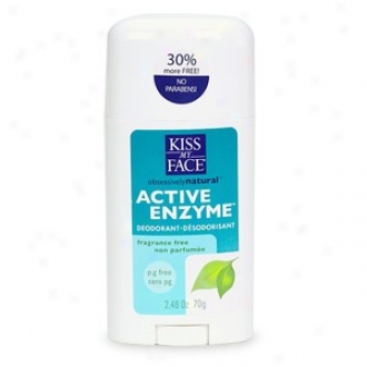 Kiss My Face's Deodorant Fragrance Free Active Enzyme Stick 2.48oz