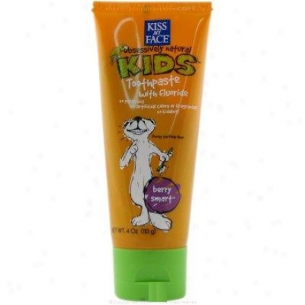 Kiss My Fae's Toothpaste Kids Obsessively Natural Berry Smart  4 Fl Oz