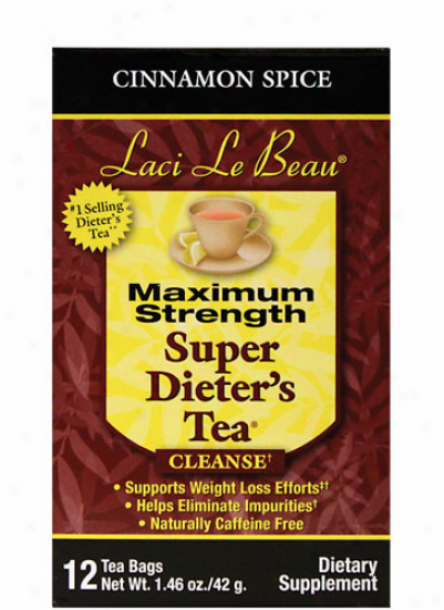 Laci Le Beaj's Maximum Strength Super Dieter's Tea Cinnamon Spice 12bags