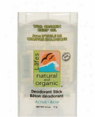 Lafe's Natural & Radical Crystwl Deoodorant Stick Active 2.5oz