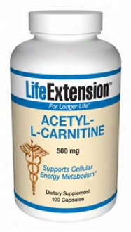 Life Extension's Acetyl-l-carnitine 500mg 100caps