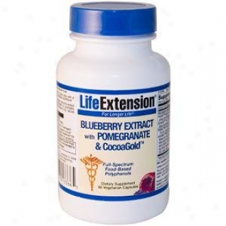 Life Extension's Blueberry Extract With Pomegranate & Cocoagold 60vcaps