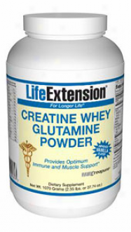 Life Extension's Creatine Whey Glutamine Powdrr Vanilla 2.35lb