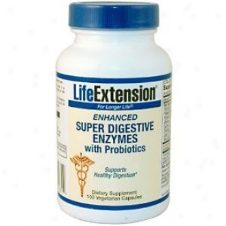 Animated existence Extension's Enhanced Super Digestive Enzymes W/ Probiotics 100 Vcaps