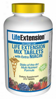 Life Extension's Mix Tablets With Extra Niacin Without Copper 315tabs