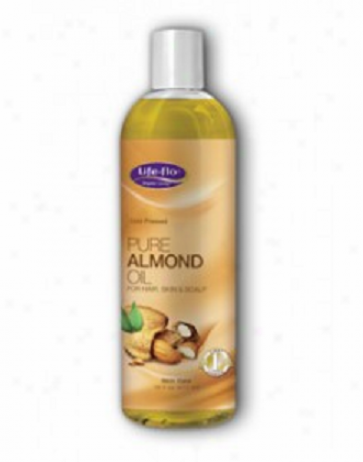 Life Flo's Pure Almond Oil Skin Care 16 Fl Oz