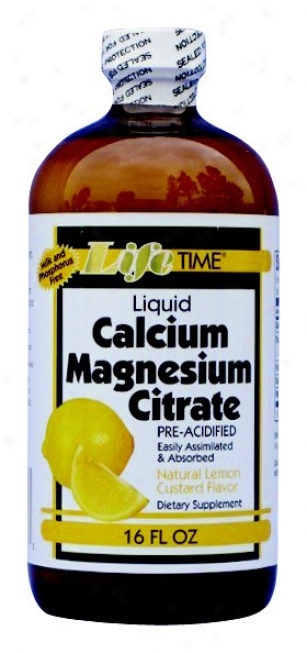 Lifetime's Calcium Magnesium Citrate  Lemin Custard Flavor 16oz