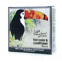 Light Mountain's Hair Color & Conditioner Black 4oz