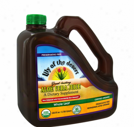 Lily Of The Desert's Aloe Vera Juice Whole Leaf Preservative Gratuitous 1gallon