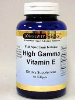 Longevity Science's High Gamma Vitamin E 90 Gels