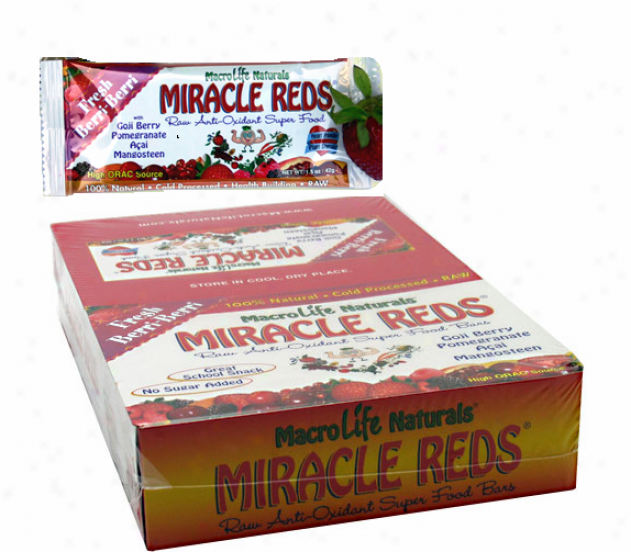 Macrolife Natural's Miracle Reds Bars Fresh Berri Berri 12bars