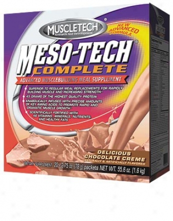 Muscletech's Meso-tech Complete Chocolate Meal Supplement 20 Pk