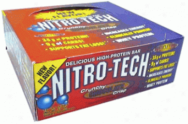 Muscletech's Nitro-bar Cruncy Chocolate Crisp 12 Bar
