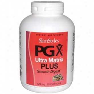 Natural Factors Slimstyles Pgx Ultra Matrix Plus Smooth Concoct 820mg 120sg