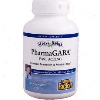 Natural Factors Stress-relax Pharmagaba Chew 60tabs 30% Off