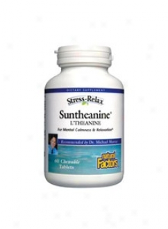 Natural Factors Stress-relax Suntheanine L'theanine Chew 60tabs 30% Off