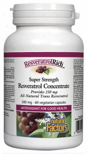 Nautral Factors Supdr Strength Resvereatrol Concentrate 60vcaps