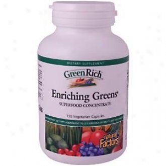 Natural Factors's Enriching Greens Superfood Concentrate 150vcaps  30% Off