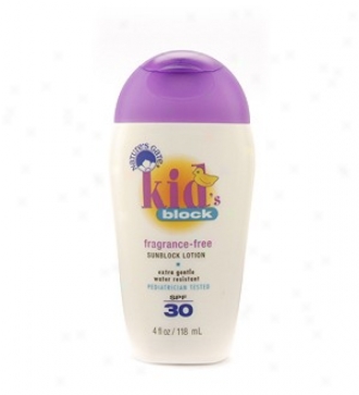 Nature's Gate's Spf 30 Suncare Kid Lotion 4oz