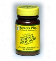 Nature's Plus Biotin/folic Acid S.r. 30tabs