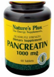 Nature's Plus Pancreatin 1000mg R.r. 60tabs