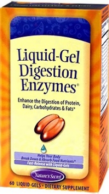 Nature's Secret'sL iquid Gel Digestion Enzymes 60sgels