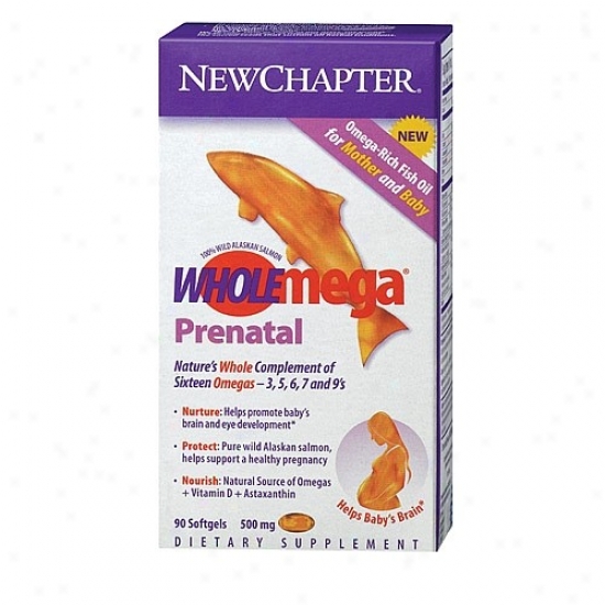 New Chapter's Wholemega Prenatal 500mg 90sgel